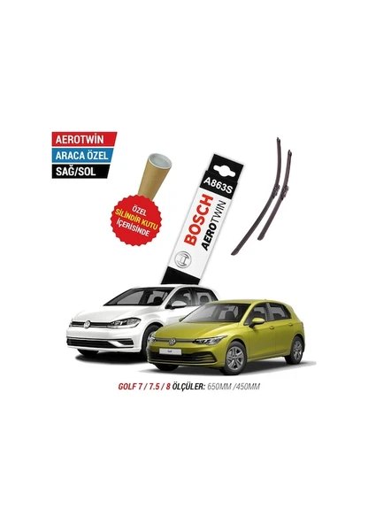 Bosch Aerotwin A863S VW Golf 7 / 7.5 / 8 Silecek (2012-2024) ürün görseli 1