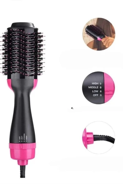 Saç Şekillendirici Ve Saç Düzleştirici Fön Tarağı Tarak Fırça 1200w Saç Kurutma - Resim 5