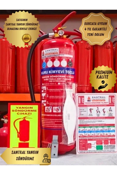 6kg Yangın Söndürme Tüpü Abc Tozlu 4 Yıl (GARANTİ) ürün görseli