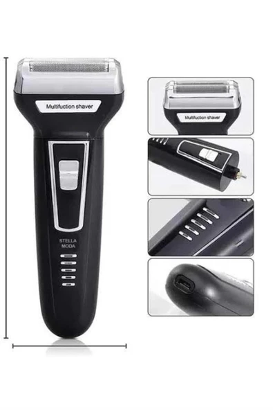 3'lü Set Saç Sakal Kesme Traş Makinesi Burun Kılı Alma Tıraş Makinesi - Resim 3