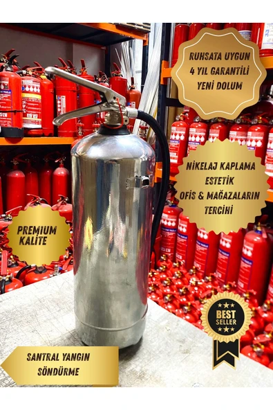 SANTRAL YANGIN VE GÜVENLİK SİSTEMLERİ 6kg Ruhsata Uygun Köpüklü Yangın Söndürme Tüpü Yangın Tüpü - Resim 2