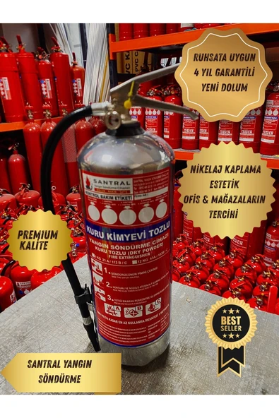 SANTRAL YANGIN VE GÜVENLİK SİSTEMLERİ 6kg Ruhsata Uygun Köpüklü Yangın Söndürme Tüpü Yangın Tüpü ürün görseli