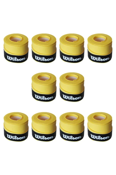 Wilson Comfort Bowl O'grips 10 Adet Grip, Tenis Raketi Gribi Sarı - 1