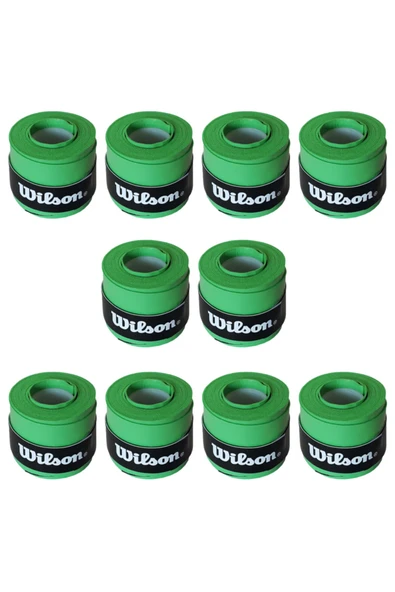 Wilson Comfort Bowl O'grips 10 Adet Grip, Tenis Raketi Gribi Yeşil - 1