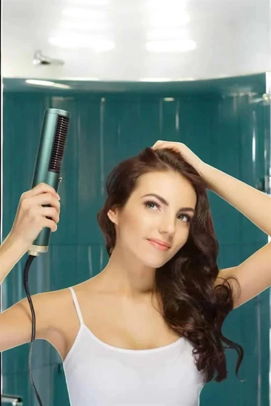 Üflemeli Fön Tarak Düzleştirici Seramik Kaplama Elektriklenme Karşıtı - Resim 5