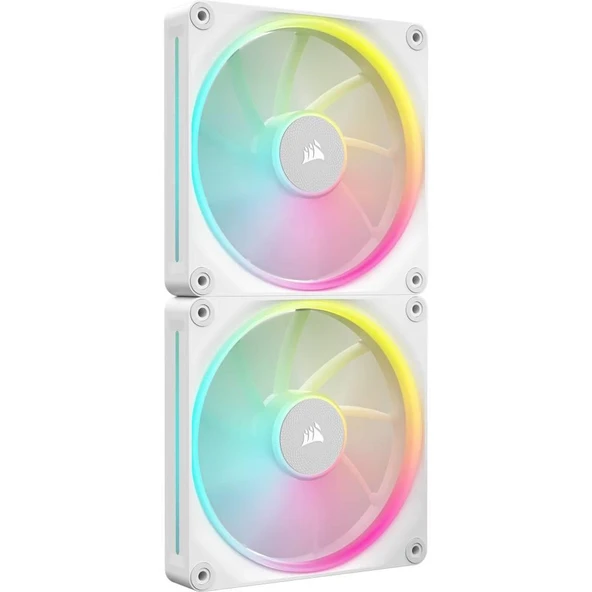 CORSAIR iCUE LINK LX140 RGB 140mm PWM Beyaz İkili Kasa Fanı - 1