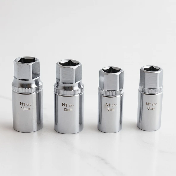 Saplama Sökme Lokma Seti 4 Parça Kırık Vida Civata Çıkarma Takımı Dayanıklı Lokma Anahtar Seti - Resim 4