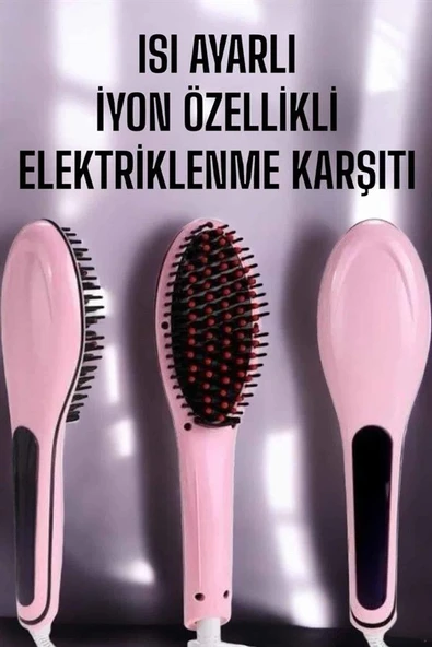Fön Tarağı Saç Düzleştirici Sıkı Dişli Isı Ayarlı Elektriklenme Karşıtı - Resim 5