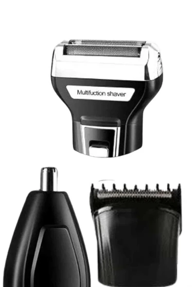 Kulak Burun Kıl Kesme Ense Yanak Tıraş Seti 3 Başlıklı Profesyonel - Resim 5