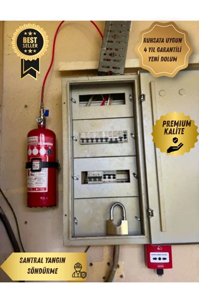 2 KG Gazlı Pano Yangın Söndürme Sistemi Elektrik Panolarınız İçin  Otomatik ürün görseli