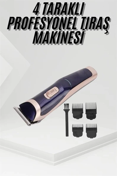 Tıraş Makinesi 4 Başlıklı Paslanmaz Çelik Bıçaklı Tüm Saç Tiplerine Uygun - Resim 3