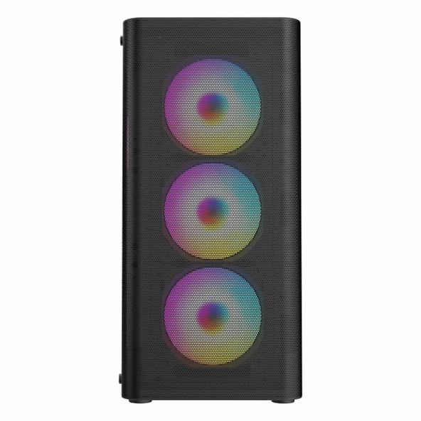 Frisby FC-9385G 550W USB 3.2 RGB eATX Mid Tower Siyah Kasa - Resim 2
