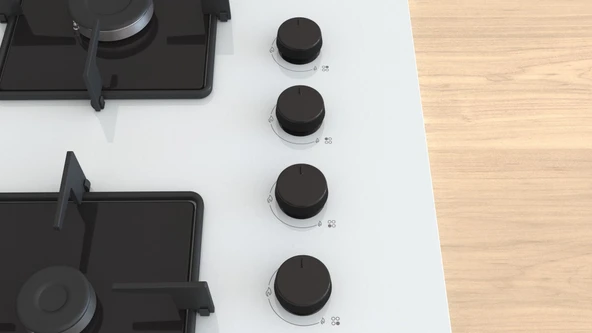 Profilo OE37P2P10D Beyaz Cam Ankastre Ocak - Resim 2