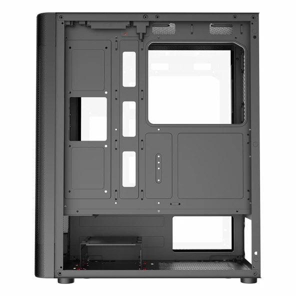 Frisby FC-9385G 550W USB 3.2 RGB eATX Mid Tower Siyah Kasa - Resim 6