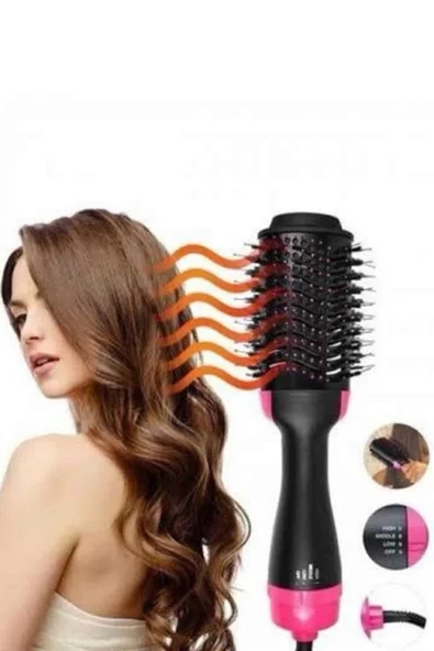 Saç Kurutma Makinesi Saç Düzleştirici Fön Tarak Isı Ayarlı Sıkı Dişli - Resim 3