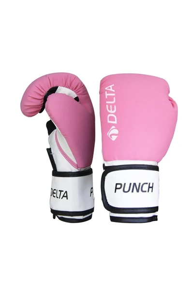 Delta Punch Dura-Strong Pembe-Beyaz Boks Eldiveni 8 - Resim 2