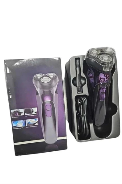 Tıraş Makinesi Hassas Ciltlere Özel Döner Başlıklı Pürüzsüz Görünüm - Resim 5