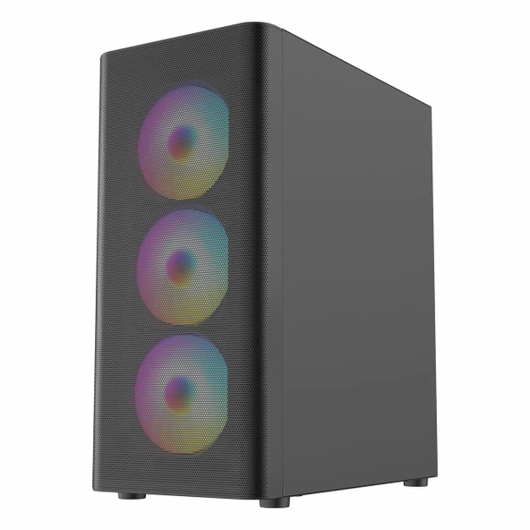 Frisby FC-9385G 550W USB 3.2 RGB eATX Mid Tower Siyah Kasa - Resim 3