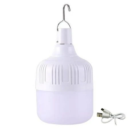 2 Adet USB Şarjlı, 30 Watt, 3 Işık Modlu Beyaz Işık, Kamp, Piknik, Bekçi, Balıkçı, Çadır Ampulü - 5