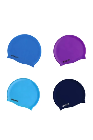 Delta Unisex 100 Adet Silikon Bone Karma Renk Silikon Yüzücü Bonesi ürün görseli