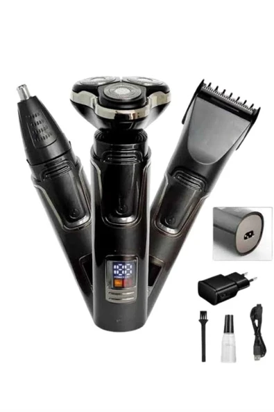 Yüksek Performanslı 3 Başlıklı Profesyonel Şarjlı Islak ve Kuru Kullanıma Uygun ürün görseli 1