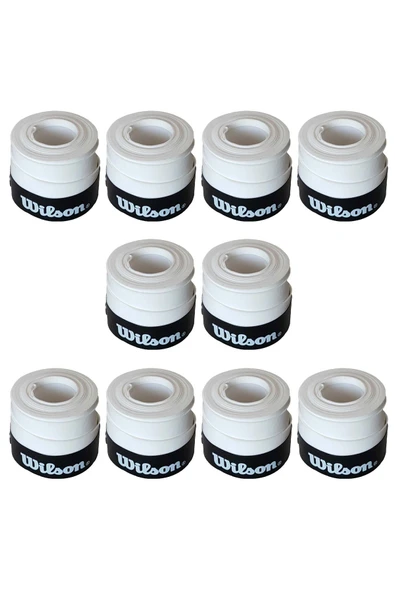 Wilson Comfort Bowl O'grips 10 Adet Grip, Tenis Raketi Gribi Beyaz - 1