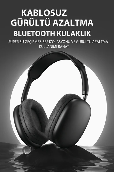 Kablosuz Bluetooth Kulaklık Yüksek Ses Kalitesi Mikrofonlu Stereo Kulaklık iOS Android Uyumlu - 5