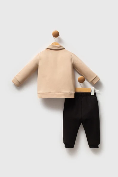 U.S. Polo Assn Erkek Bebek 3'lü Takım Bej - Resim 3