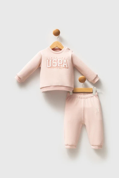 U.S. Polo Assn Kız Bebek 2'lü Takım Pudra ürün görseli 1
