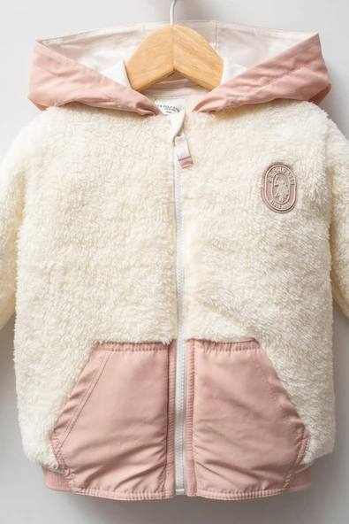 U.S. Polo Assn Kız Bebek Mont Beyaz - 3