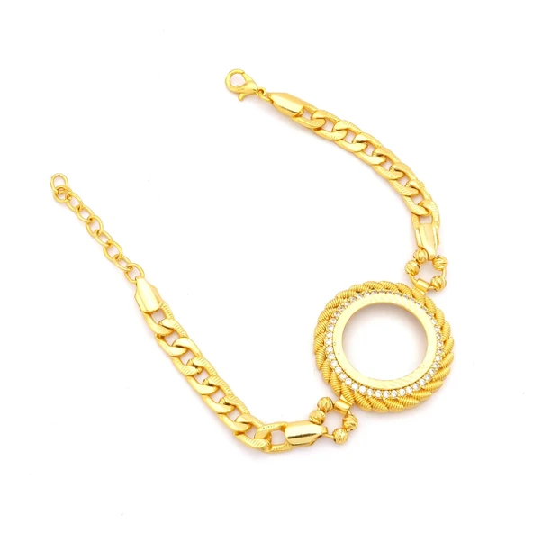 Altın Kaplama Figaro yarım Çerçeve Bileklik BLK-1126 ürün görseli