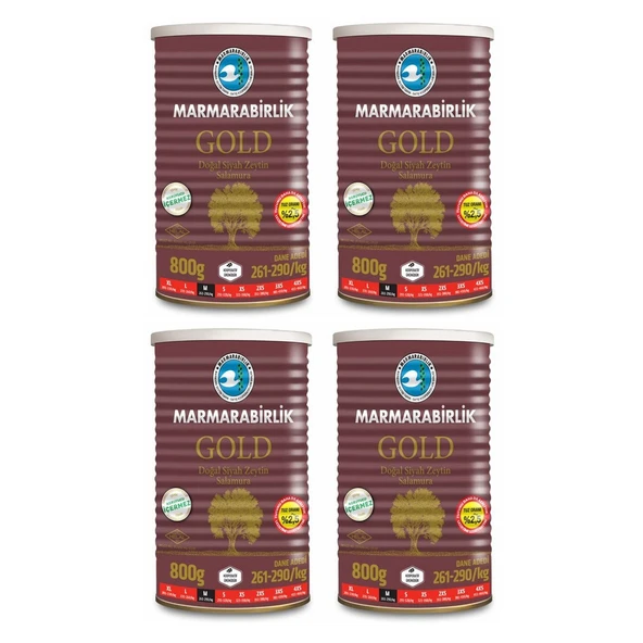 MarmaraBirlik Gold Teneke Zeytin 800 gr x 4 Adet ürün görseli