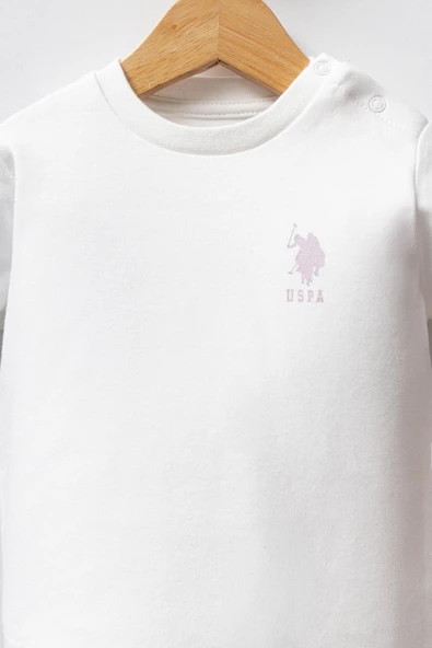 U.S. Polo Assn Kız Bebek 3'lü Takım Lila - Resim 4