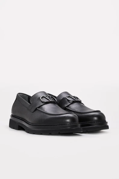 Hakiki Deri  Erkek İnce Topuk Ayakkabı 943MA215 - Resim 5