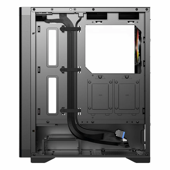 Frisby FC-9480G 600W 80+ Bronz USB 3.2 RGB ATX Mid Tower Siyah Kasa - Resim 6