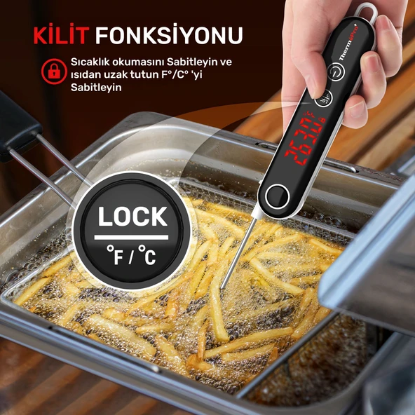 Thermopro TP18S Daldırma/Saplama Izgara/Barbekü/Mangal Et Gıda ölçme Pişirme Termometresi - Resim 3