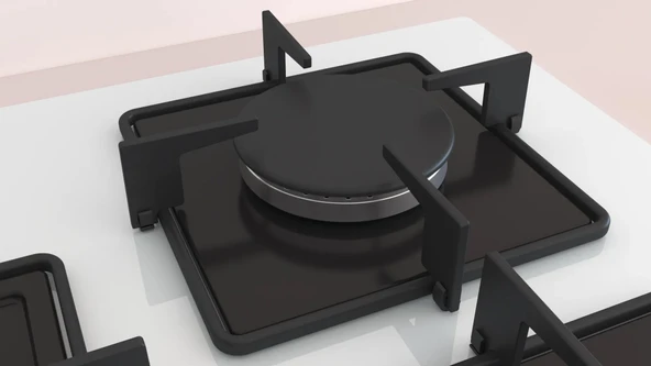 Profilo ON28Q2P10D 75 Cm Wok Gözlü Beyaz Cam Ankastre Ocak - Resim 3