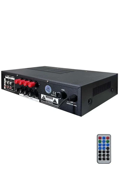 Hepa Merz HB-300 Stereo Mixer Amfi 4-8 Ohm 2 Çıkışlı 2x150W Anfi Bluetooth Usb - 2