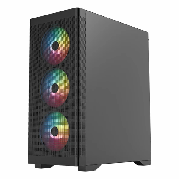 Frisby FC-9480G 600W 80+ Bronz USB 3.2 RGB ATX Mid Tower Siyah Kasa - Resim 3