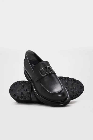 Hakiki Deri  Erkek İnce Topuk Ayakkabı 943MA215 - Resim 4