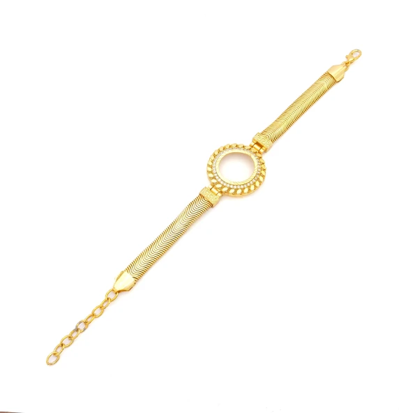 Altın Kaplama çeyrek Çerçeve Bileklik BLK-1130 - 2