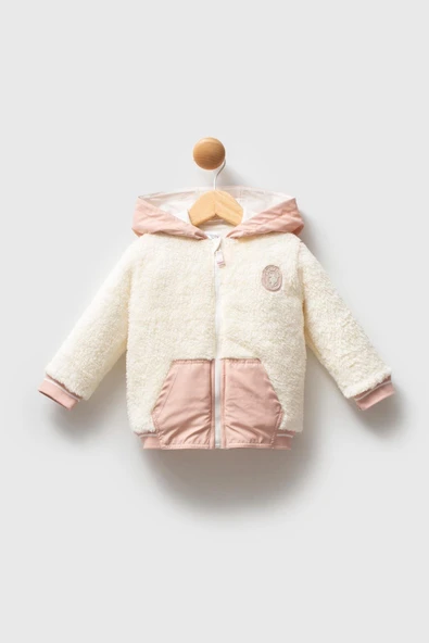U.S. Polo Assn Kız Bebek Mont Beyaz - 1