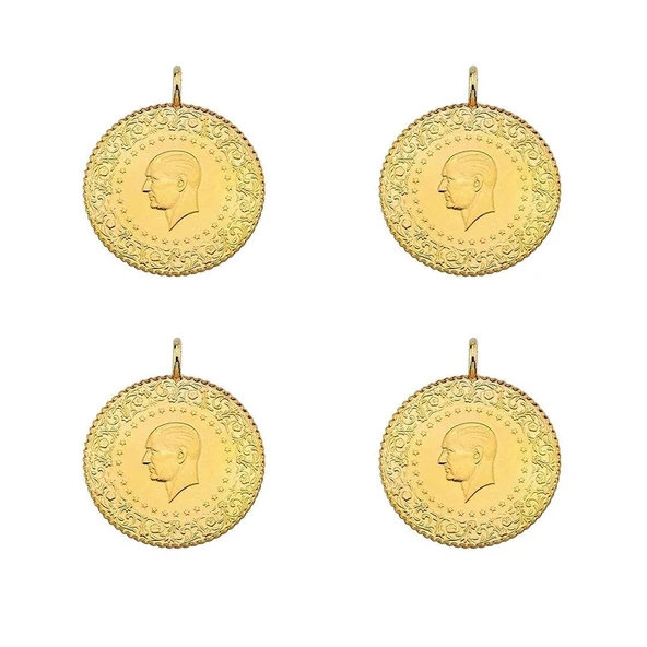 4 Adet Yeni Tarih 22 Ayar Çeyrek Altın Ziynet Gold ZG2239