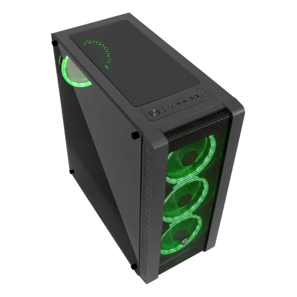 Frisby FC-9320G 600W 80+ Bronz USB 3.2 RGB ATX Mid Tower Siyah Kasa - Resim 3