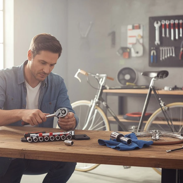 Lokma Takımı 1/2 12 Parça Profesyonel Kalite Çelik Malzeme Anahtar Seti Uzun Ömürlü Kullanım - Resim 4