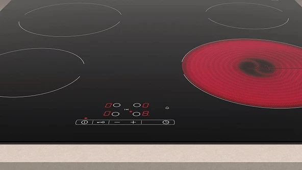 Profilo OR06ET011 Siyah Cam Seramik Gömme Ankastre Ocak - Resim 2