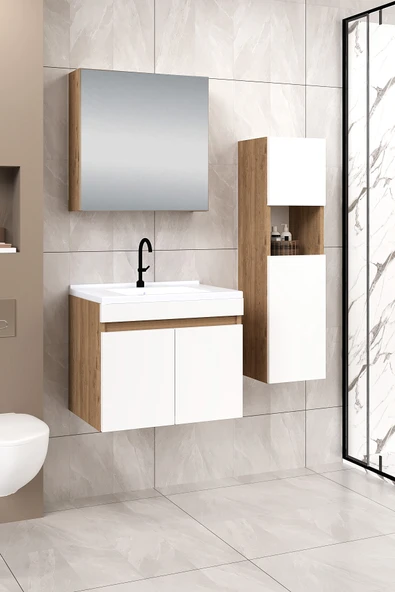 65 cm Saura Banyo Dolabı + 30 cm Saura Boy Dolabı - 3