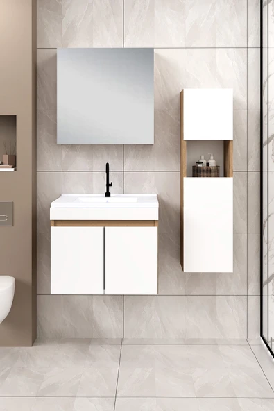 65 cm Saura Banyo Dolabı + 30 cm Saura Boy Dolabı - 1