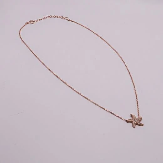 AgaKulche Gümüş Deniz Yıldızı Hayalet Kolye - Resim 4