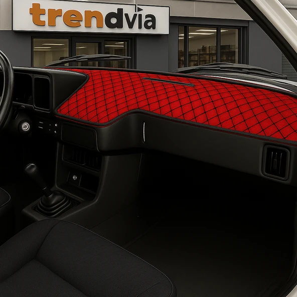 Tofaş Şahin Doğan Kartal Uyumlu Kırmızı Renk Alçak Ön Göğüs Torpido Kaplama ve Koruma Kılıfı